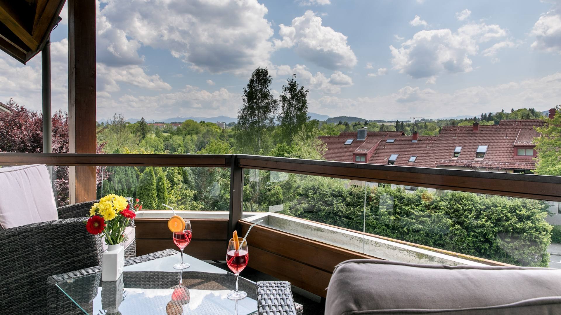 Hotel Sonnenhang Kempten - Apartment Grasmückenweg - Balkon